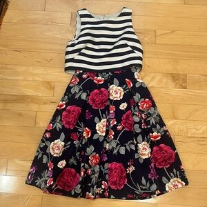 Anthropologie Moulinete Soeurs floral stripe dress sz 0